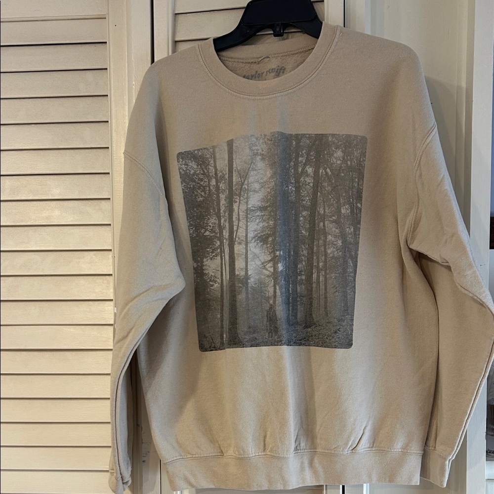 Taylor Swift Folklore Album beige sweatshirt